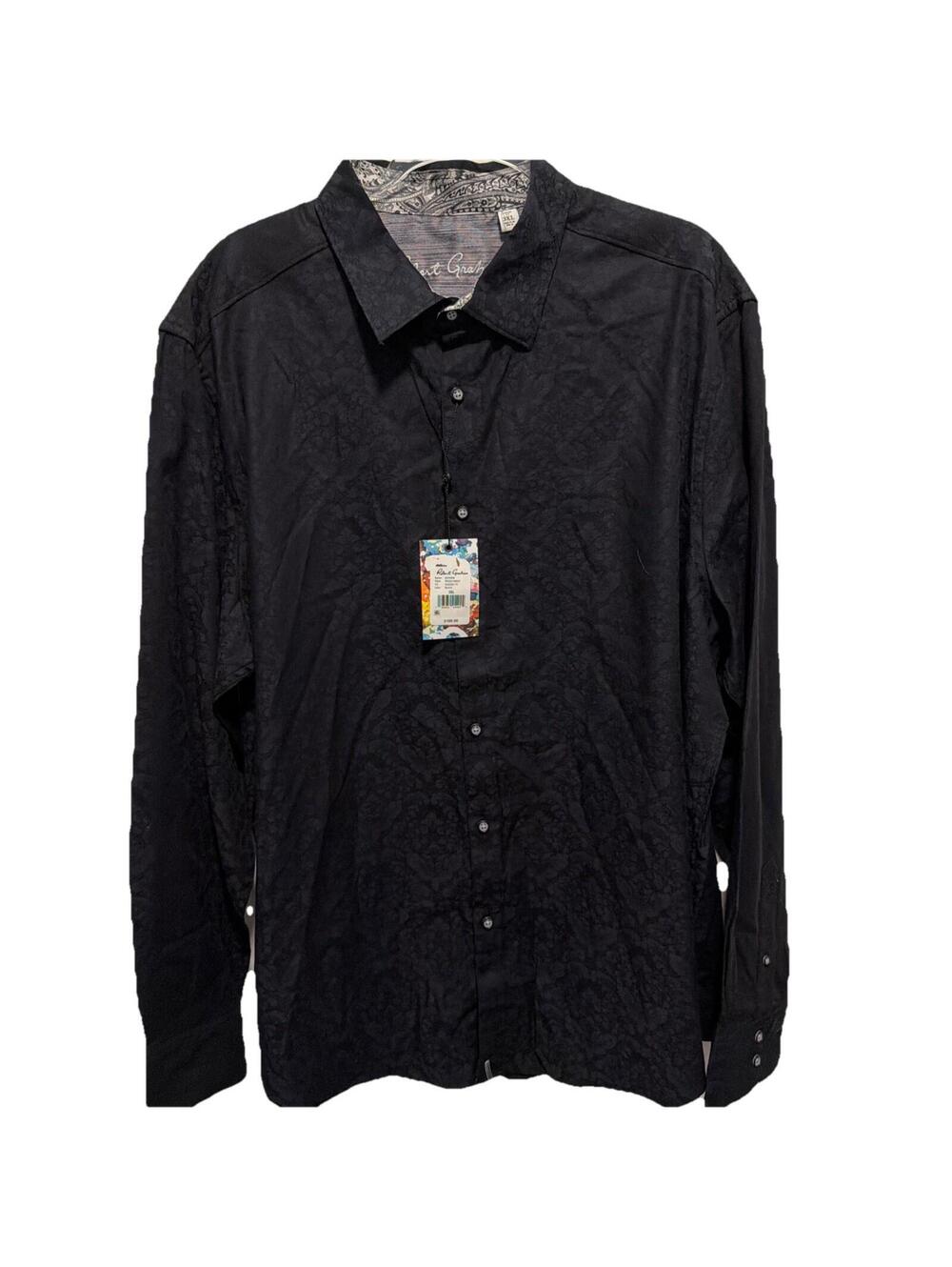 Robert Graham Shirt Men Bayview Black Paisley Long Sleeve Shirt 3XL  $188